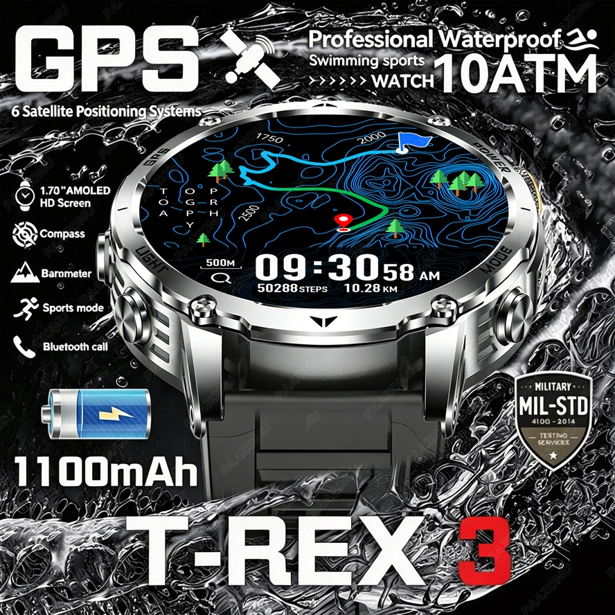 T-Rex 3 Military Grade Smartwa - Smartwatch M Active ulasan dan harga