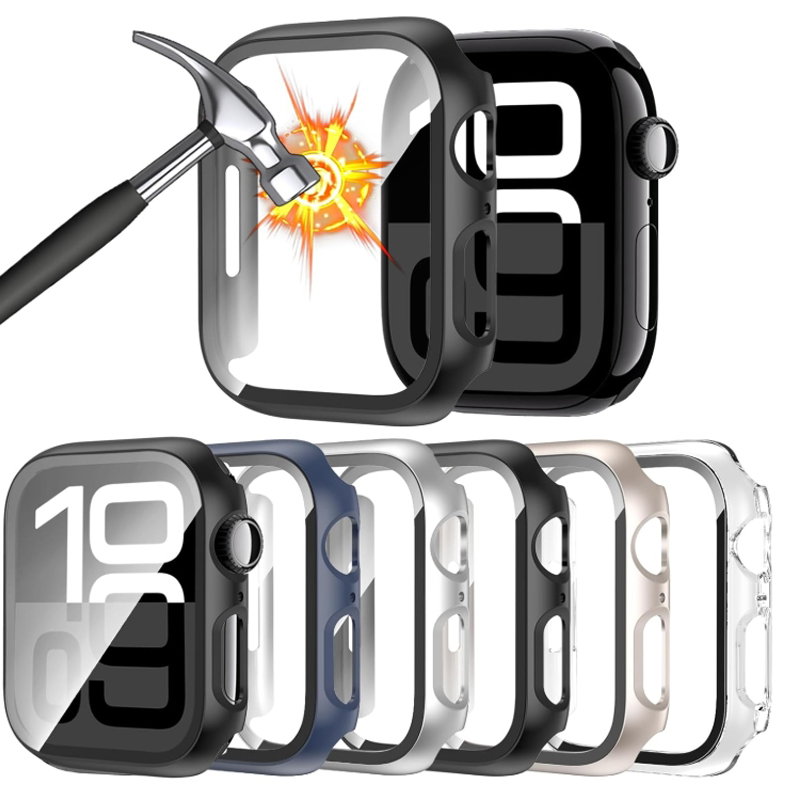 Glass+Case For Apple Watch 44m - Smartwatch Band Accessories ulasan dan harga