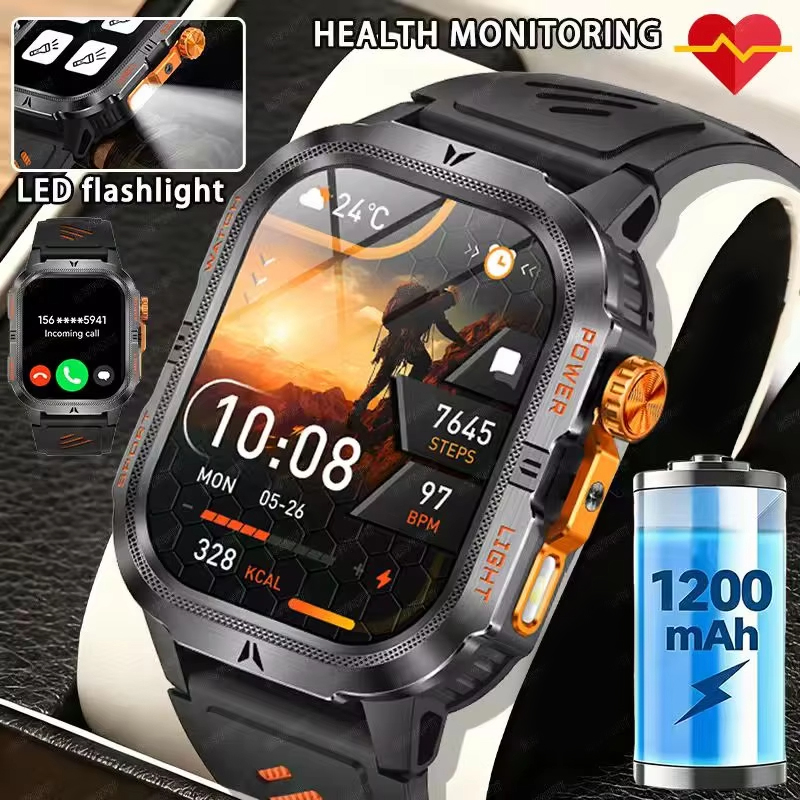 2026 Rugged Military Smart Wat - Smartwatch M Active ulasan dan harga